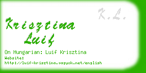 krisztina luif business card